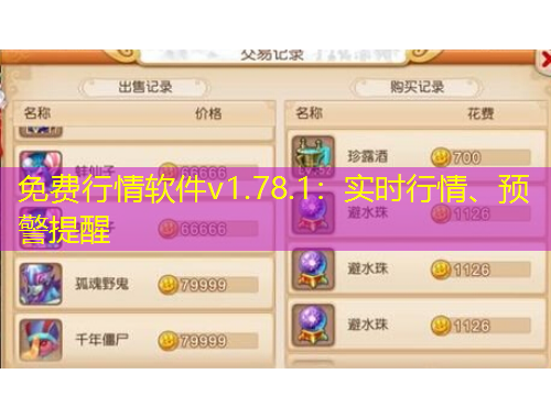 免費行情軟件v1.78.1：實時行情、預(yù)警提醒