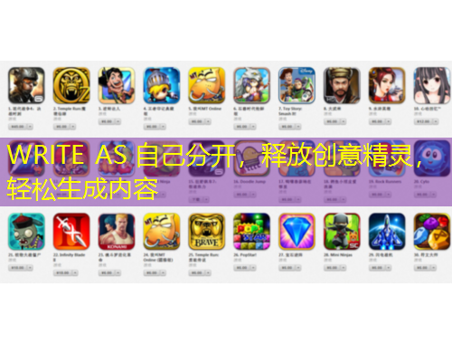 WRITE AS 自己分開，釋放創(chuàng)意精靈，輕松生成內(nèi)容