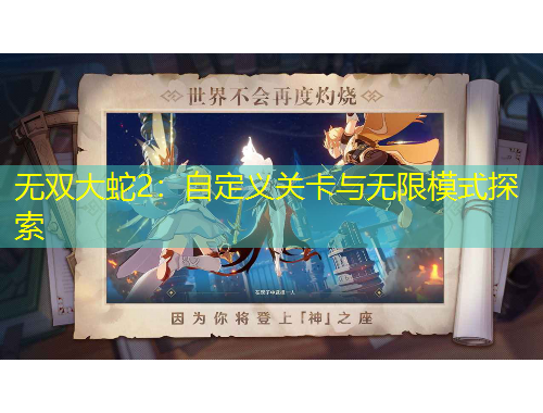 無雙大蛇2：自定義關(guān)卡與無限模式探索