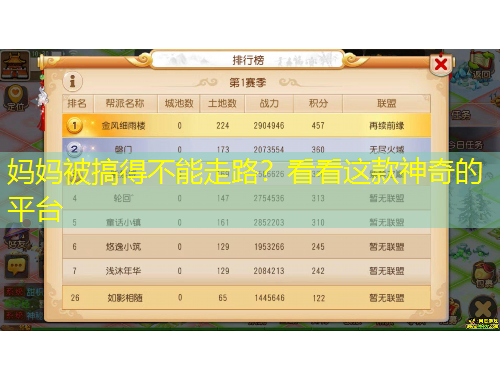 媽媽被搞得不能走路？看看這款神奇的平臺