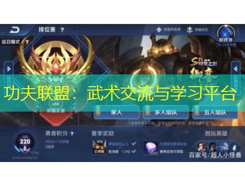 功夫聯(lián)盟：武術交流與學習平臺