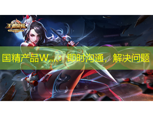 國精產(chǎn)品W灬：即時溝通，解決問題