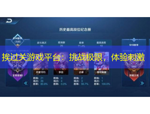 挨過關(guān)游戲平臺：挑戰(zhàn)極限，體驗刺激