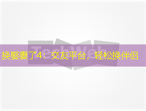 換娶妻了4：交友平臺(tái)，輕松換伴侶